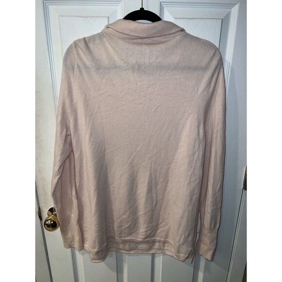 Talbots Sweater Womens XL Pure Cashmere Pink Roll Mock Neck Tunic  Quiet Luxury - Picture 7 of 8